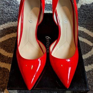6.5 Boutique 9 Orange Patent Leather High Heel